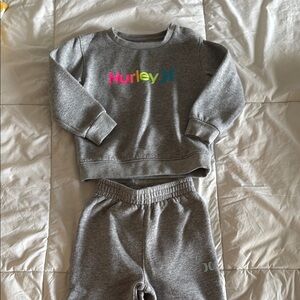 Hurley Kids Gray Sweatshirt and Joggers Set